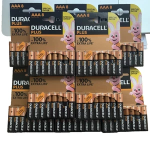 Duracell AAA LR03 MN2400 1.5V Simply Alkaline Battery Box of 80, 10 packets of 8 - Picture 1 of 4