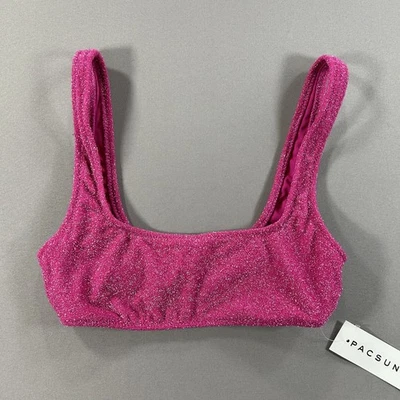 Top de bikini XXS Pacsun rosa brillante traje de baño nadar playa Foto 1 de 4
