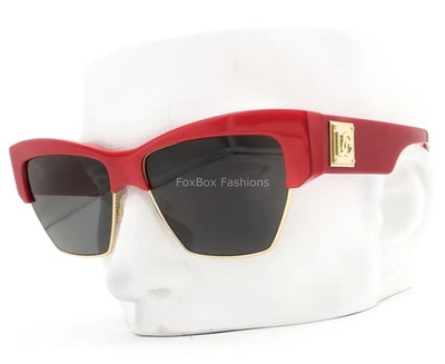 Gafas de sol Dolce Gabbana pulidas metálicas rojas doradas borde DG4415 3377/87 con estuche Foto 1 de 4