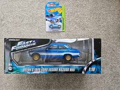 NEW 1:18 Brian's 1974 Ford Escort RS2000 MKI Fast & Furious Greenlight  - Image 1 of 4