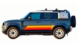 Graphics Tricolor Stripe Sticker For Land Rover Defender Beach Break Side Decals - Picture 1 of 2