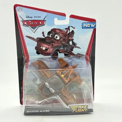 Disney Pixar Cars Take Flight Aviator Mater Airplane Plane 1:55 Scale 2011 New - Image 1 of 4