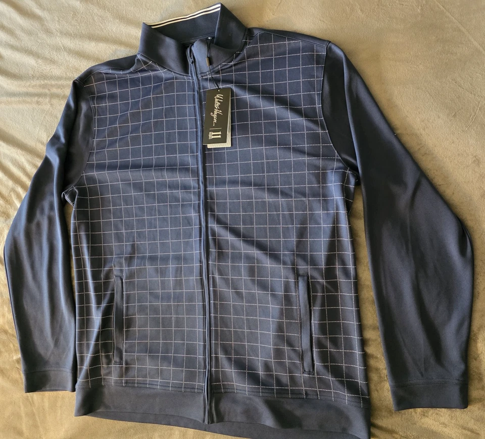 Walter Hagen Jacket Mens XL Windowpane Golf Full Zip 11 Majors Hydrorepel NWT - Image 1 of 4