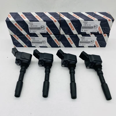 4x 0986221072 Bobinas de encendido para Bosch 13-22 Volkswagen Audi Porsche 06H905110L Foto 1 de 4