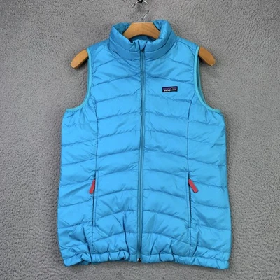 Patagonia Vest Girls XXL 16-18 Blue Puffer Quilted Duck Down Sweater 682226 - Image 1 of 4