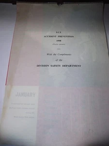 I.C.I Accident Prevention Calendar 1958 - Picture 1 of 5