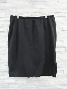 Falda recta Eileen Fisher negra Tencel Ponte tejida hasta la rodilla XL - Imagen 1 de 5