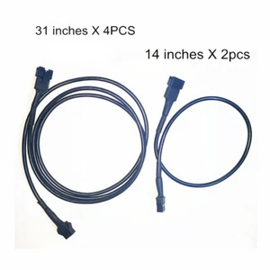31 Inches N 14 Inches Black Play N Plug Wiring Extension For Motorcycle Glow LED - Imagen 1 de 8