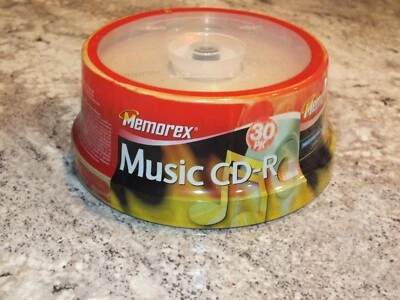 Memorex Music CD-R 30-Pack Sealed Spindle - 40X 80 Minute 700MB - Image 1 of 2