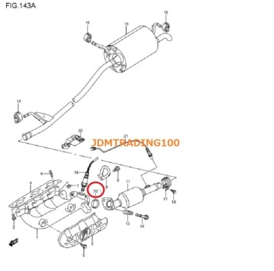 SUZUKI CARRY DA62T DA63T TUBO DE ESCAPE BRIDA JUNTA ANILLO SELLO CAMIÓN GENUINO Foto 1 de 4