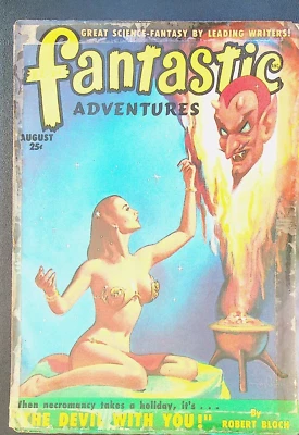 Fantastic Adventures Pulp August 1950 Robert Bloch Chester S Geier Foto 1 de 2