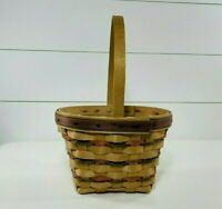 Vintage 1996 Longaberger Woven Basket Wooden