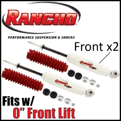 Par de amortiguadores delanteros de gas Rancho aptos para Dodge Ram 1500 2002-2005 4x4 con elevación de 0" Foto 1 de 3