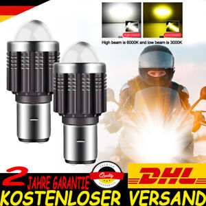 2x BA20D H6  30W LED Birnen Lampe Motorrad Scheinwerfer Fernlicht Abblendlicht
