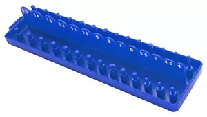 1/4"-Dr. 28-Socket Tray Holder Organizer Rack Rail Storage Metric 4 mm ~ 15 mm - Foto 1 di 1