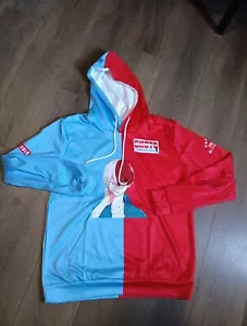 My Hero Academia Shoto Todoroki Split Color Sweatshirt Blue REDHoodie L - Picture 1 of 8
