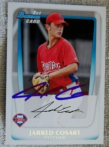Philadelphia Phillies Jarred Cosart Signed 2011 Bowman 1st Card Auto - Picture 1 of 1