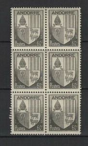 Andorre Français 1944-46 armoiries des Vallées bloc 6 timbres neufs MNH /TR9384 - Imagen 1 de 1