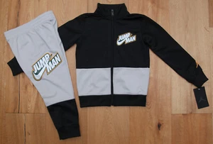 Air Jordan Boy 2 Piece Jogging Set ~ Black, Gray, White, Green & Yellow ~Jumpman - Picture 1 of 4
