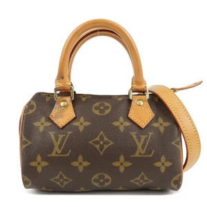 Auth Louis Vuitton Monogram Mini Speedy & Strap M41534 J75010 Used - Picture 1 of 24