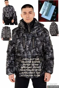 NWT/NEW HOT LUXURY MODIFIED CAMO BOGNER ELAYO-D DOWN SKI WINTER JACKET-S=45-49 - Picture 1 of 12