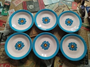 PAGNOSSIN Treviso Italy SPECIAL PRODUCTION 6 piatti da dolce frutta vintage des - Foto 1 di 2