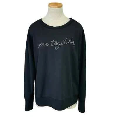 C & C California Sweater Women's L Large Black Come Together Pullover PJ Top - Image 1 of 4