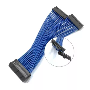 ATX 24Pin 1 to 2 port Power Supply Extension cable PSU Male Female Y Splitter LA - Picture 1 of 6