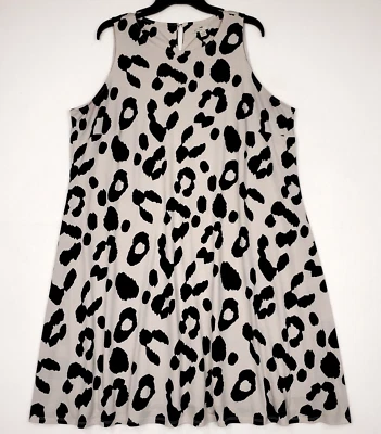 Est 1946 Cato Dress Plus Size 18/20W White with Black Spots Stretch Lined  - Image 1 of 4