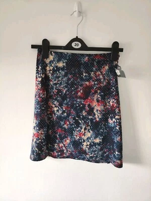 New Take One Navy Red aline Mini Short skirt Size 8 Party Festival Sequin  - Image 1 of 4