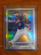 2022 Topps Chrome Refractor Max Scherzer Card