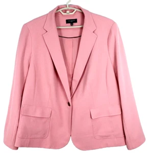 TALBOTS Women's Polyester Outerwear Jacket Single Breasted Salmon Pink Size 22W - Picture 1 of 18