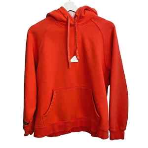 Adidas Sportswear OVERSIZED HOODED SWEATSHIRT Orange Athletic Womens's Size M - Picture 1 of 9