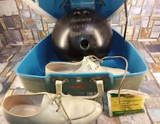 Vintage Gladding Bowling Ball Case & Black Beauty Bowling Ball With Vintage Item
