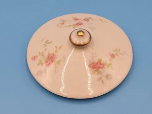 Haviland Touraine Sugar Bowl Lid Replacement A26 Pink Cream Floral USA - Picture 1 of 6