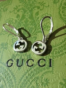 Gucci Earrings charms silver logo gg - Picture 1 of 4