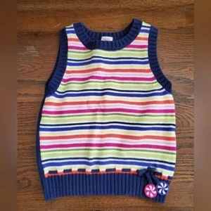 Vtg GYMBOREE Girls 5 Candy Shoppe striped sweater vest - Picture 1 of 8