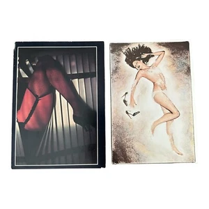 LOT OF 2 PINUP CARDS - PAPER MOON GRAPHICS 1970'S & JIM MATUSIK Venetian Blinds - Picture 1 of 9
