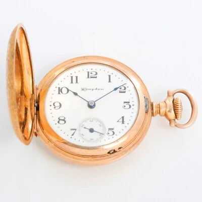 Hampden Gold Filled Ladies Pendant Pocket Watch item# 95851 - Image 1 of 4