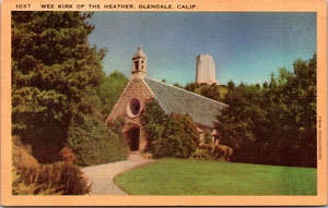 Vtg Wee Kirk Of The Heather Glendale California CA Postcard - Picture 1 of 2