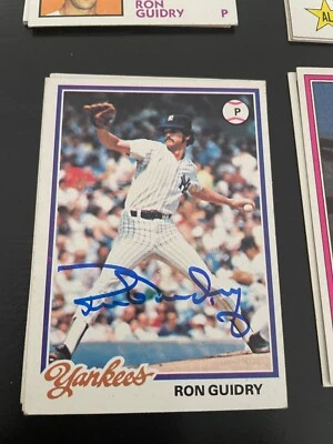 Tarjeta Topps 1978 firmada por Ron Guidry de los Yankees Foto 1 de 4