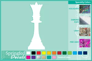 QUEEN Chess Piece #1 cut vinyl decal car truck window sticker Chess Game - Picture 1 of 1