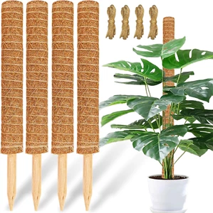 Moss Pole 17" Coco Coir Totem Extends to 53" for Climbing Plants Monstera Pothos - Picture 1 of 12