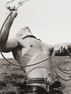 1987 Vintage HERB RITTS Actor PATRICK SWAYZE Shirtless Cowboy Photo Art 16x20 - Picture 1 of 1