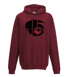 Night Fury - How to train your dragon - Toothless - httyd - Adults Unisex Hoodie - Picture 1 of 41