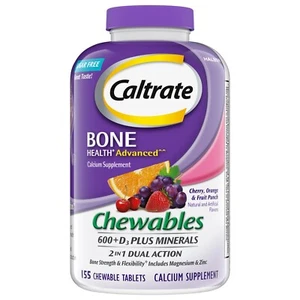 Caltrate Chewables Calcium Vitamin D Supplement - 155 Count - Picture 1 of 9