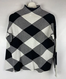 Suéter para mujer Tahari, talla S, mezcla de viscosa cuello tortuga, gris, blanco, negro, 1 - Imagen 1 de 6