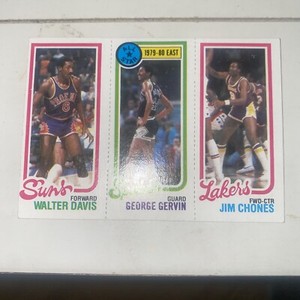 1980 Topps Basketball 136 Chones & 11 George Gervis & 191 Davis