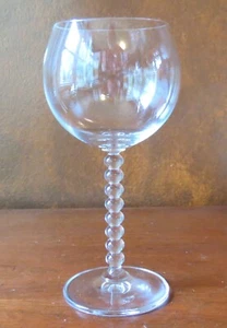 Mikasa Pearls Stacked Bead Stem Clear 7 ¼” Tall Wine Goblet(s) - Picture 1 of 3