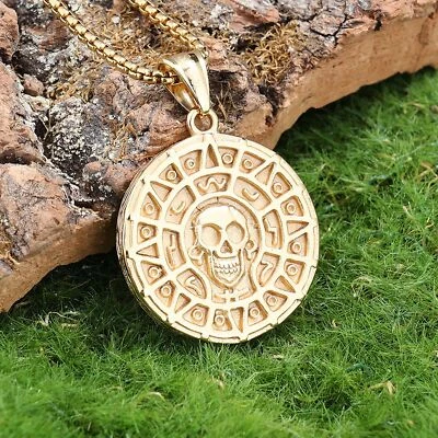 Colgante Calavera Pirata Colgante Acero Inoxidable para Hombre Promesa Collar Hombre Foto 1 de 4